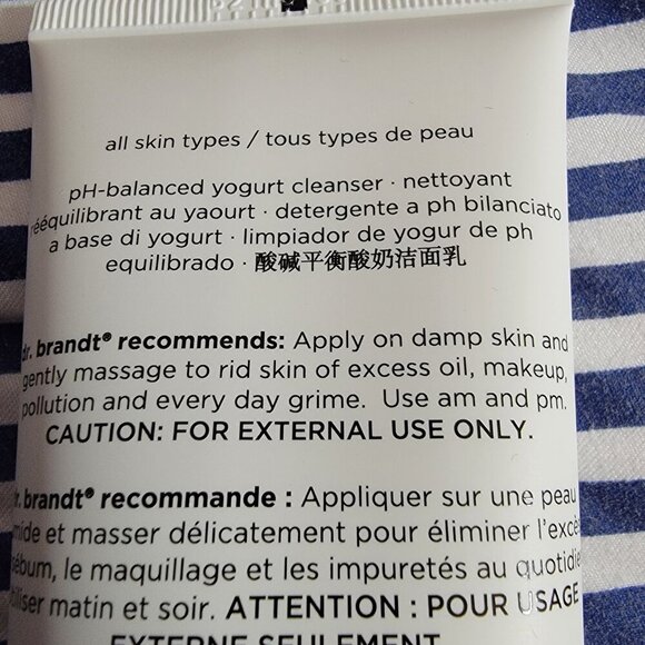 Two for $30 Dr Brandt Clean Biotic PH-Balanced Yogurt Cleanser Chlorophyll NIB - Picture 7 of 11